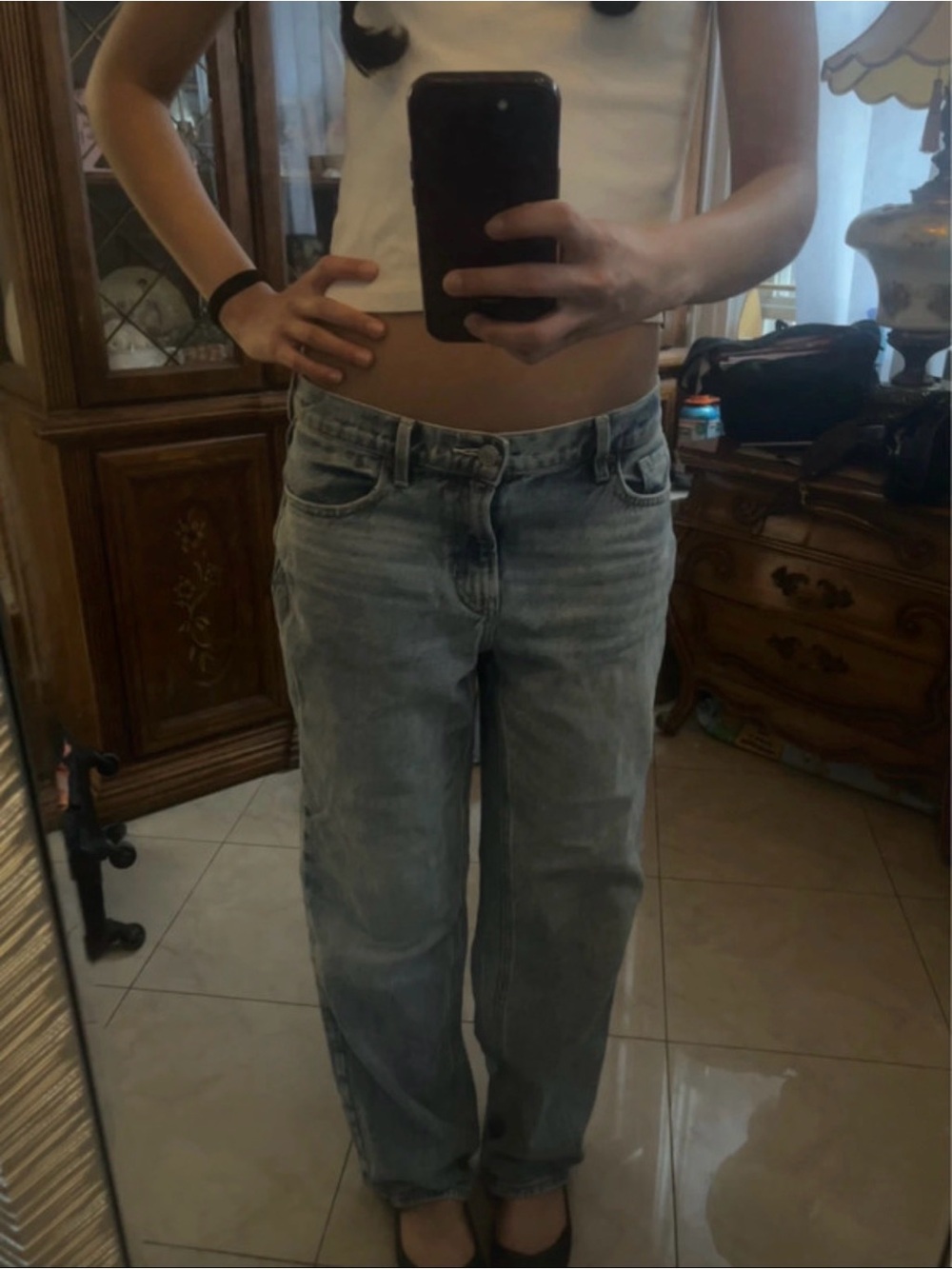 PacSun Women's Straight-Leg Jeans in Light Blue Wash